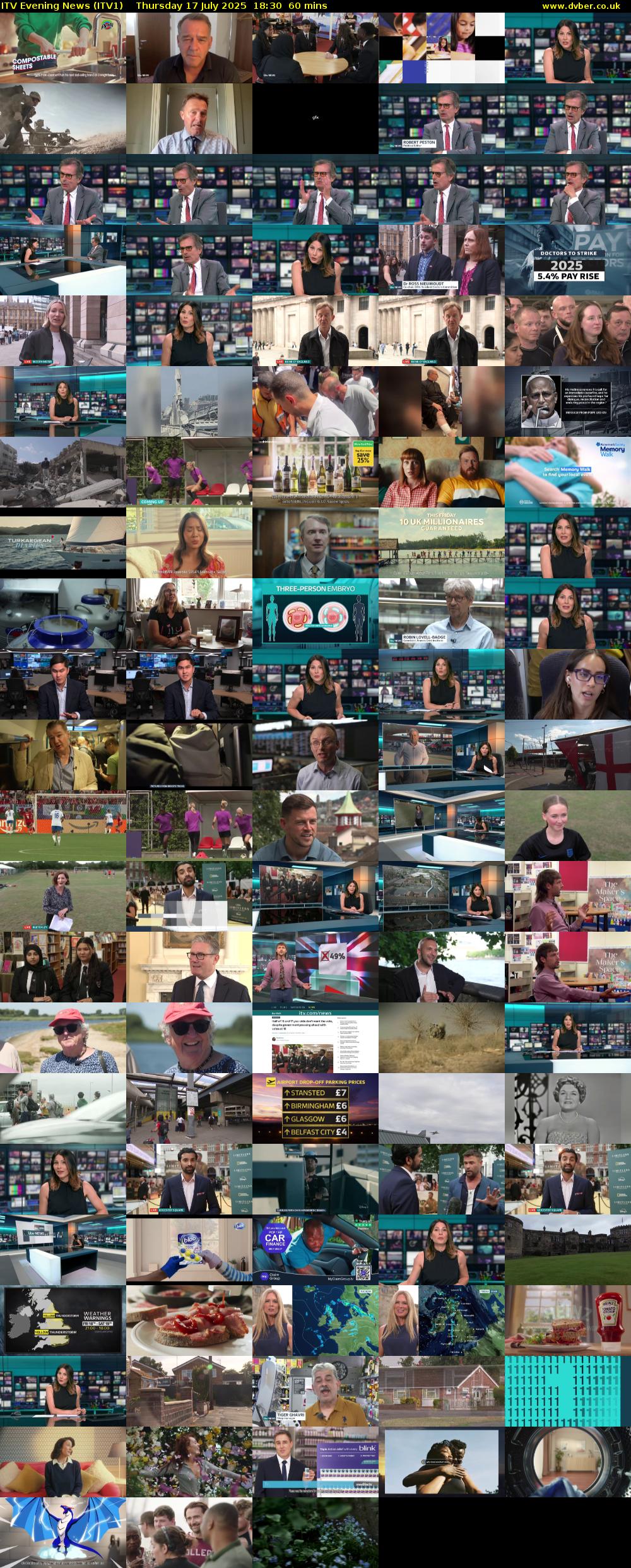 ITV Evening News (ITV1) Thursday 17 July 2025 18:30 - 19:30