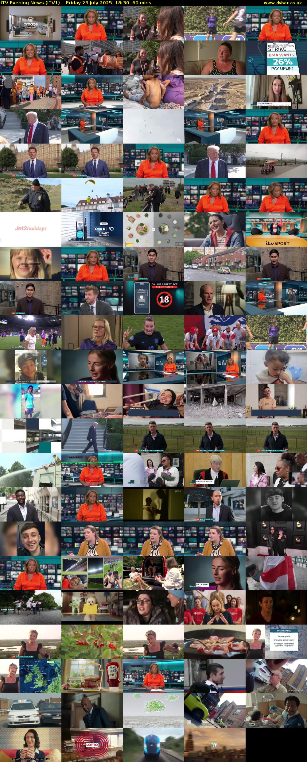 ITV Evening News (ITV1) Friday 25 July 2025 18:30 - 19:30
