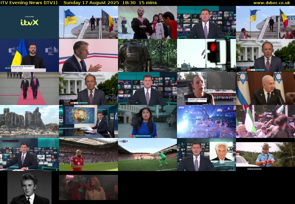 ITV Evening News (ITV1) Sunday 17 August 2025 18:30 - 18:45