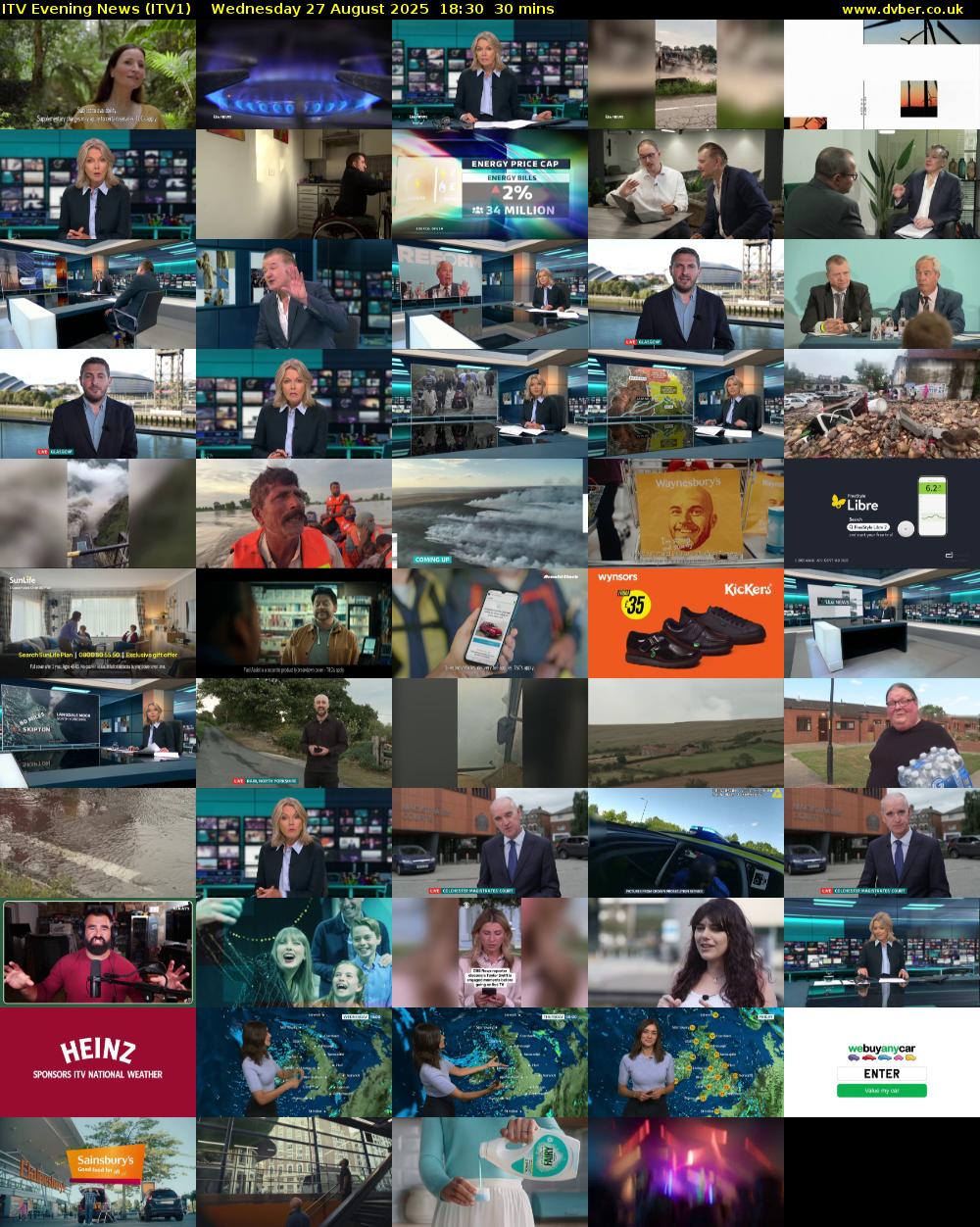 ITV Evening News (ITV1) Wednesday 27 August 2025 18:30 - 19:00