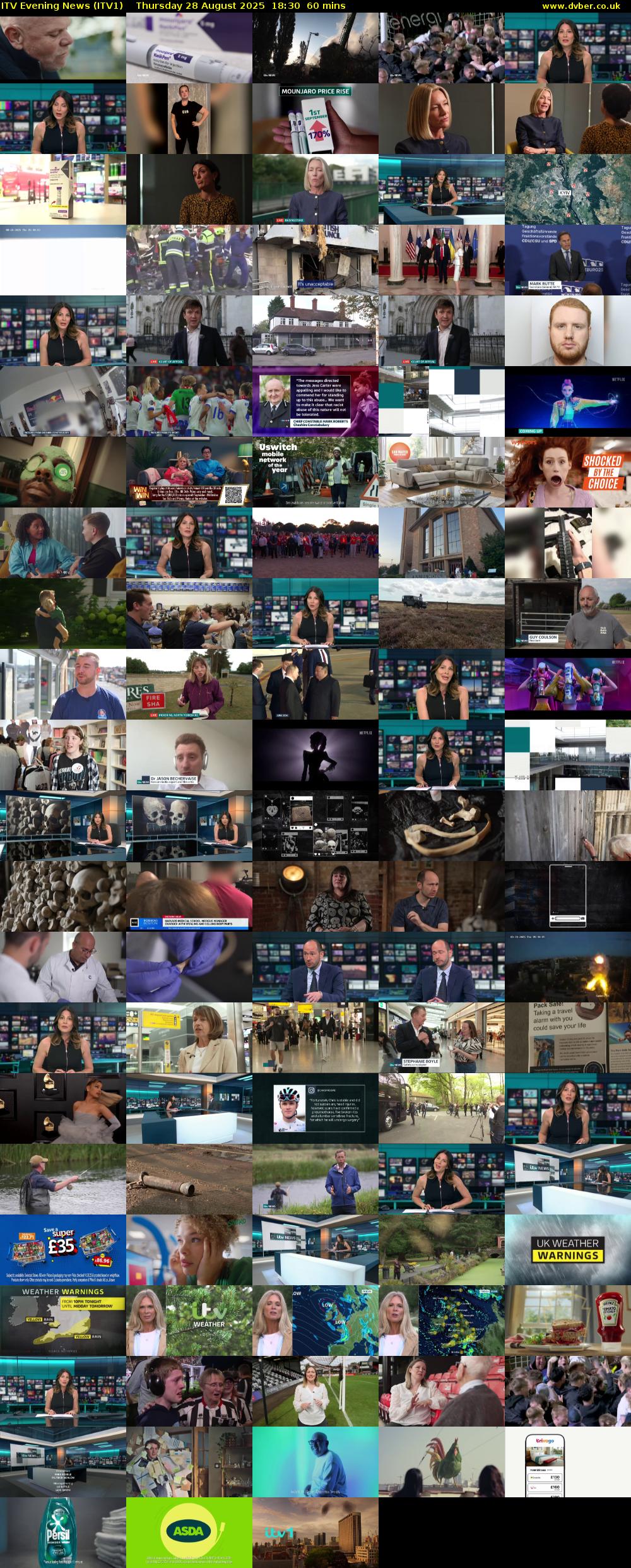 ITV Evening News (ITV1) Thursday 28 August 2025 18:30 - 19:30