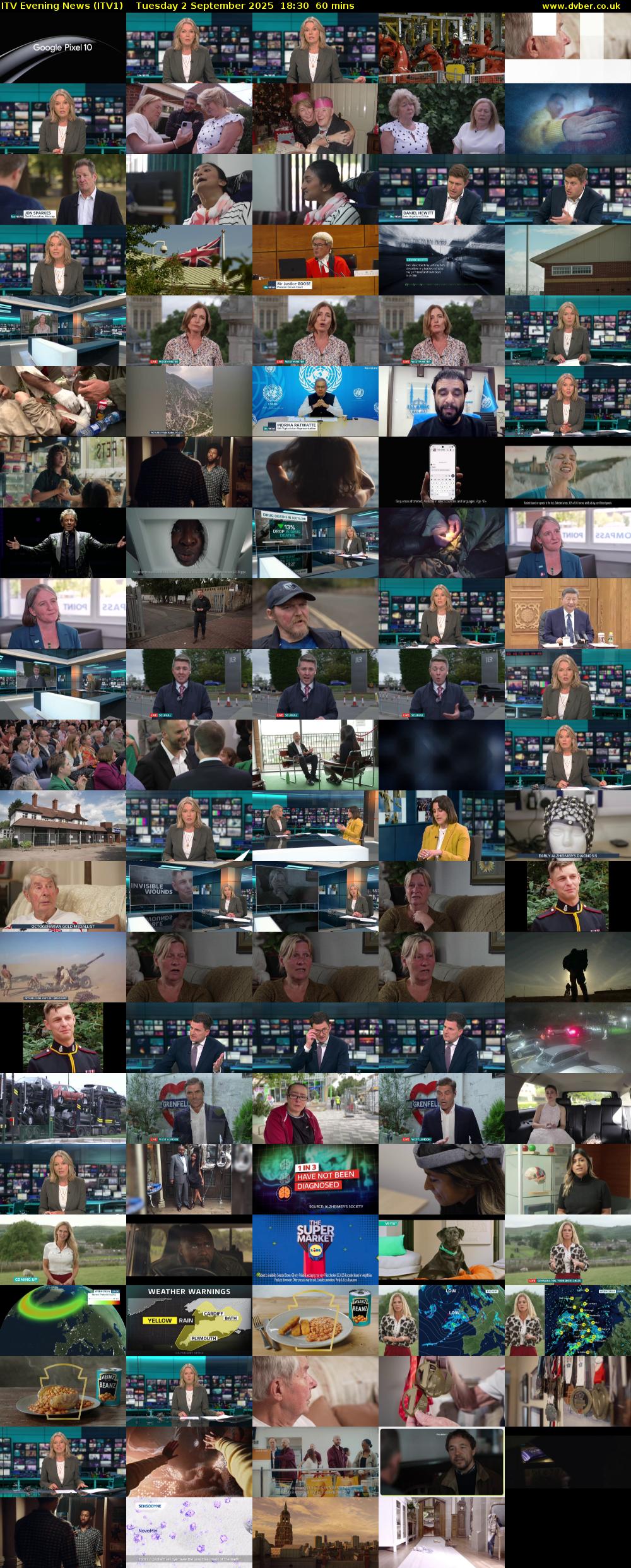 ITV Evening News (ITV1) Tuesday 2 September 2025 18:30 - 19:30