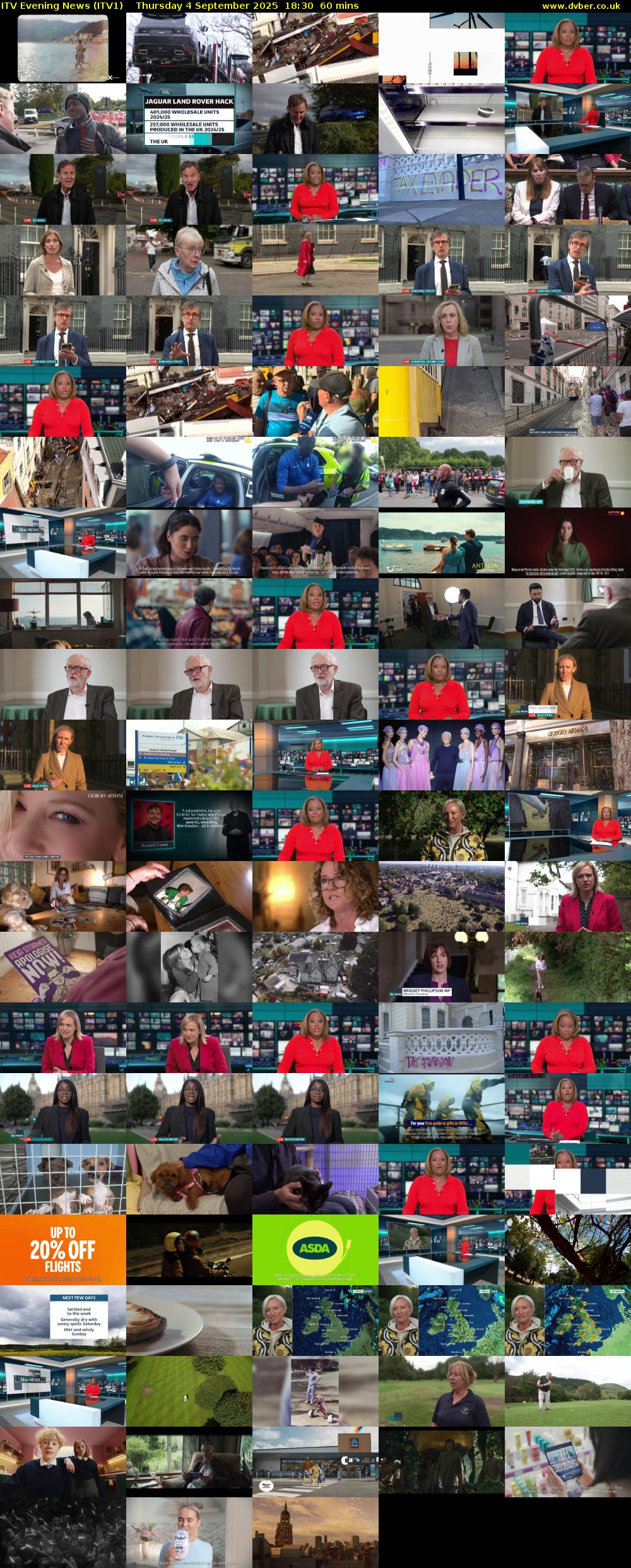 ITV Evening News (ITV1) Thursday 4 September 2025 18:30 - 19:30