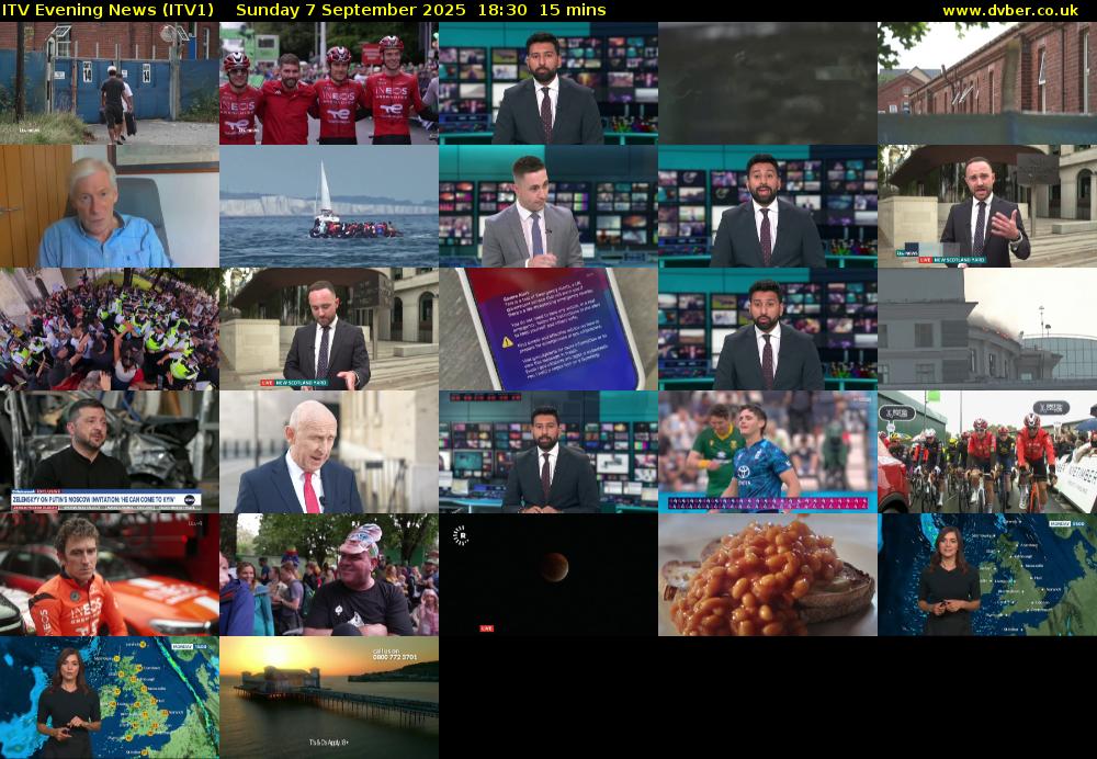 ITV Evening News (ITV1) Sunday 7 September 2025 18:30 - 18:45