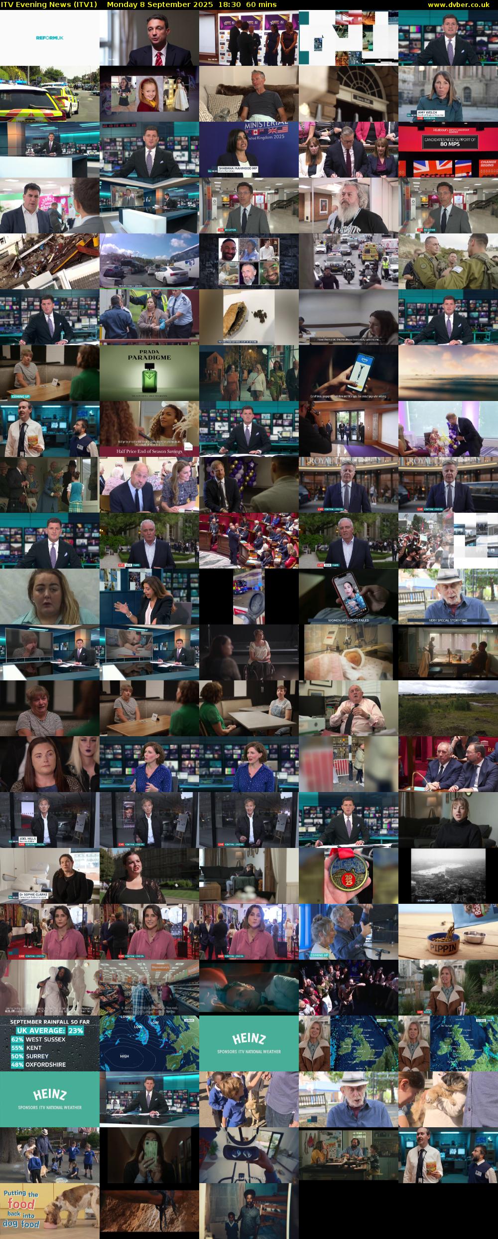 ITV Evening News (ITV1) Monday 8 September 2025 18:30 - 19:30