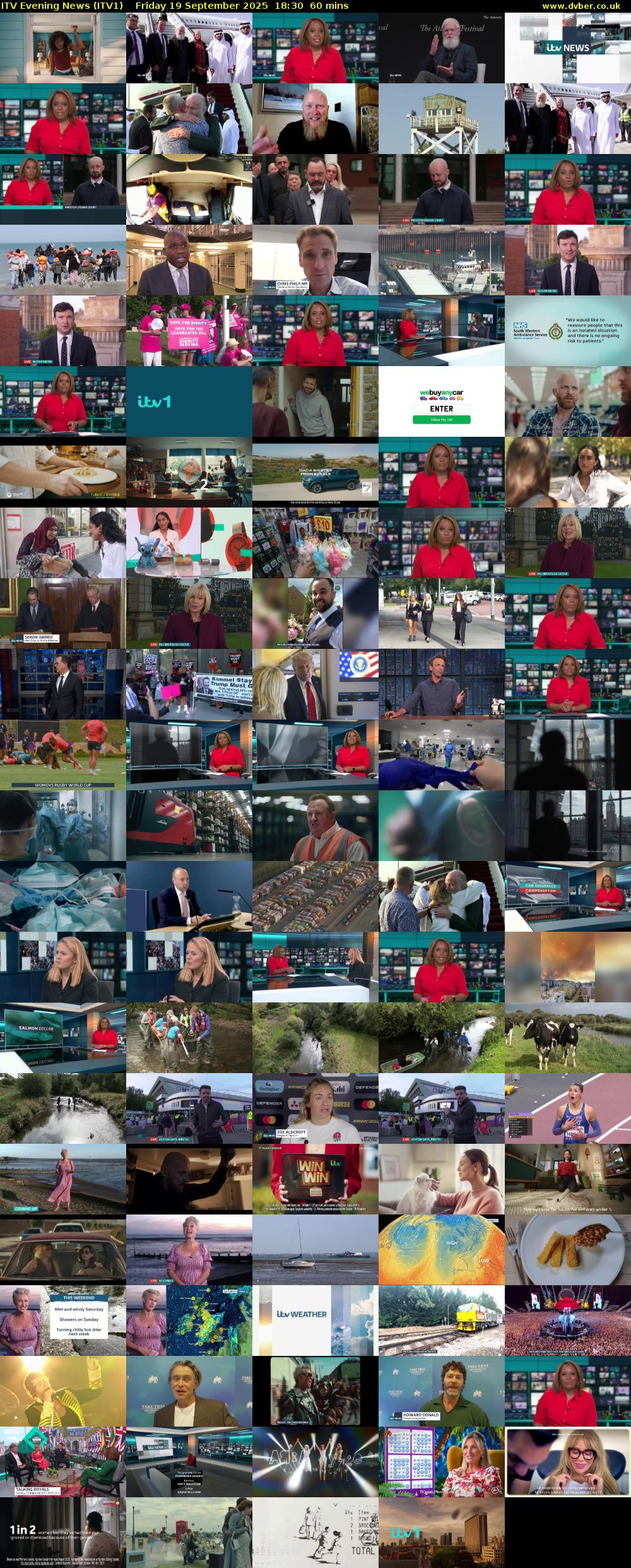 ITV Evening News (ITV1) Friday 19 September 2025 18:30 - 19:30