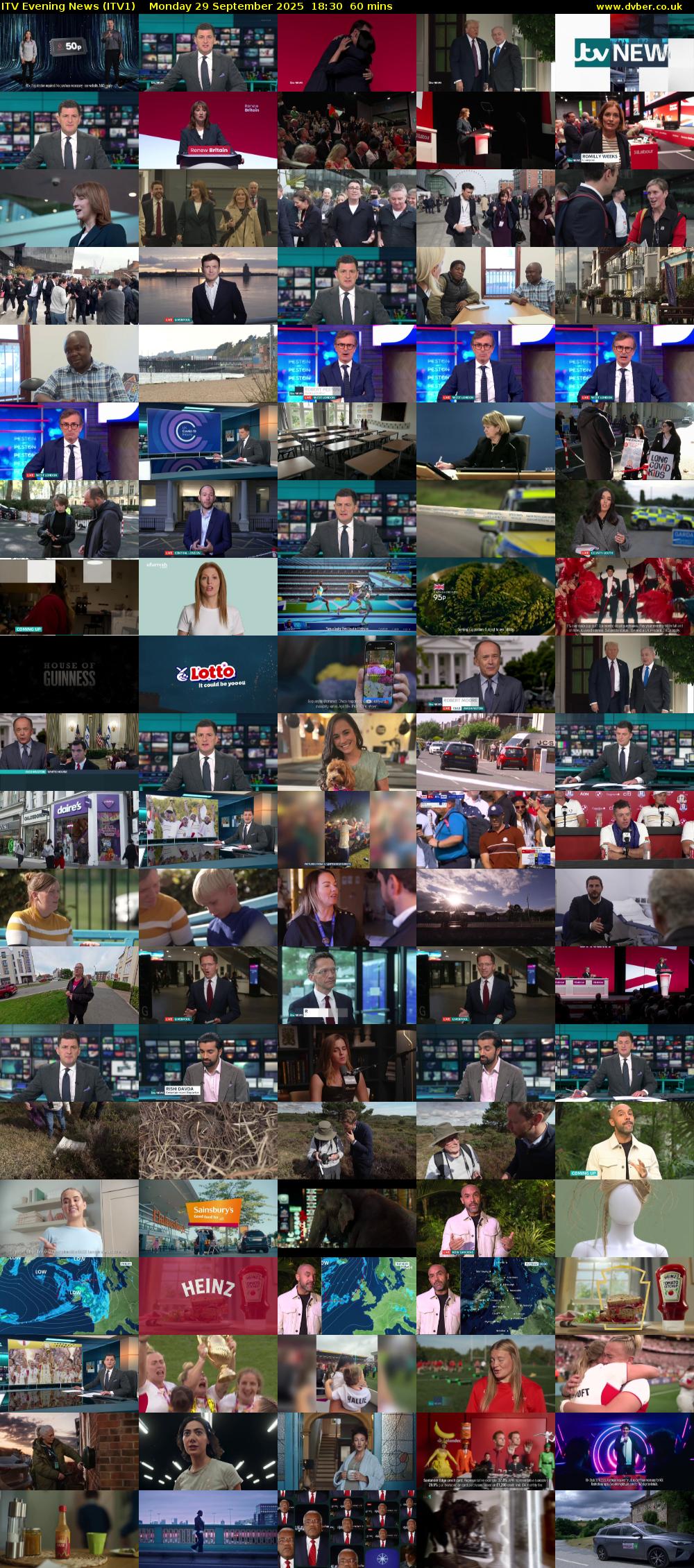 ITV Evening News (ITV1) Monday 29 September 2025 18:30 - 19:30