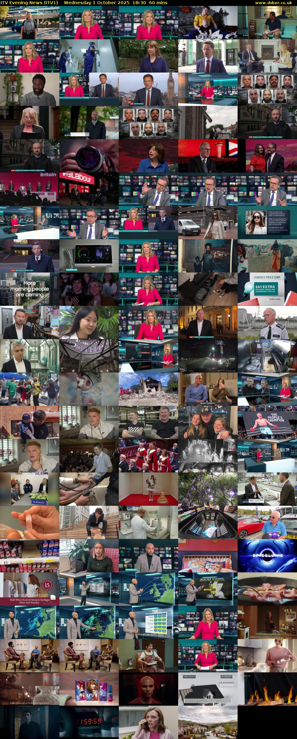 ITV Evening News (ITV1) Wednesday 1 October 2025 18:30 - 19:30