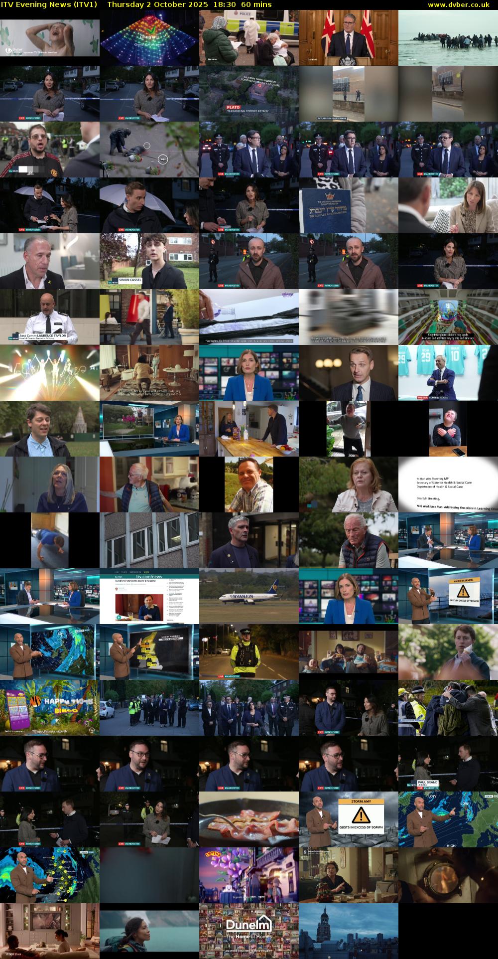 ITV Evening News (ITV1) Thursday 2 October 2025 18:30 - 19:30