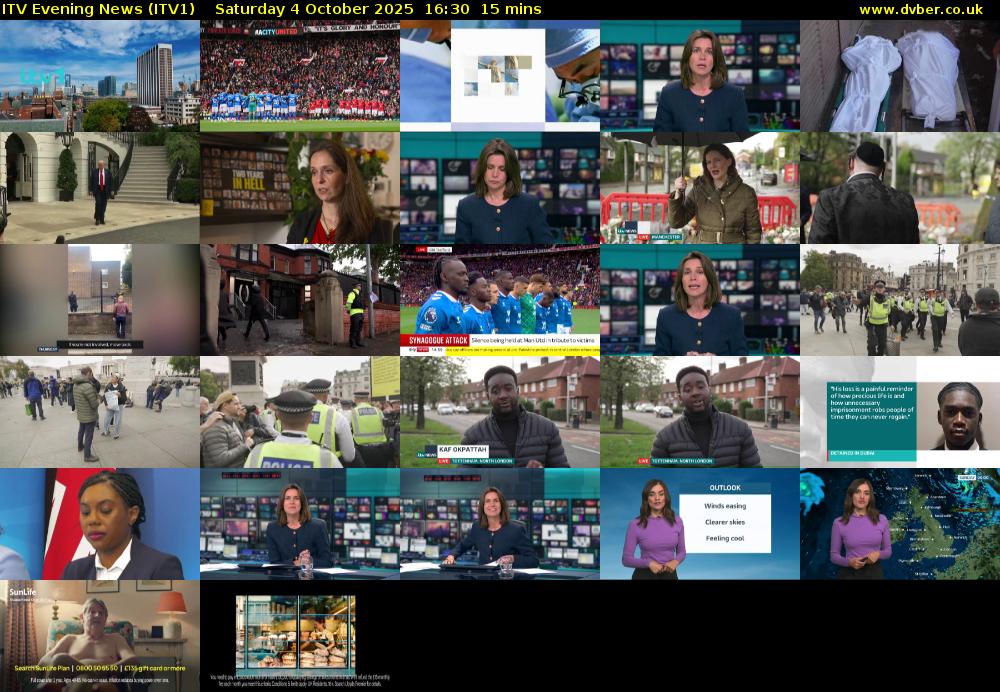 ITV Evening News (ITV1) Saturday 4 October 2025 16:30 - 16:45