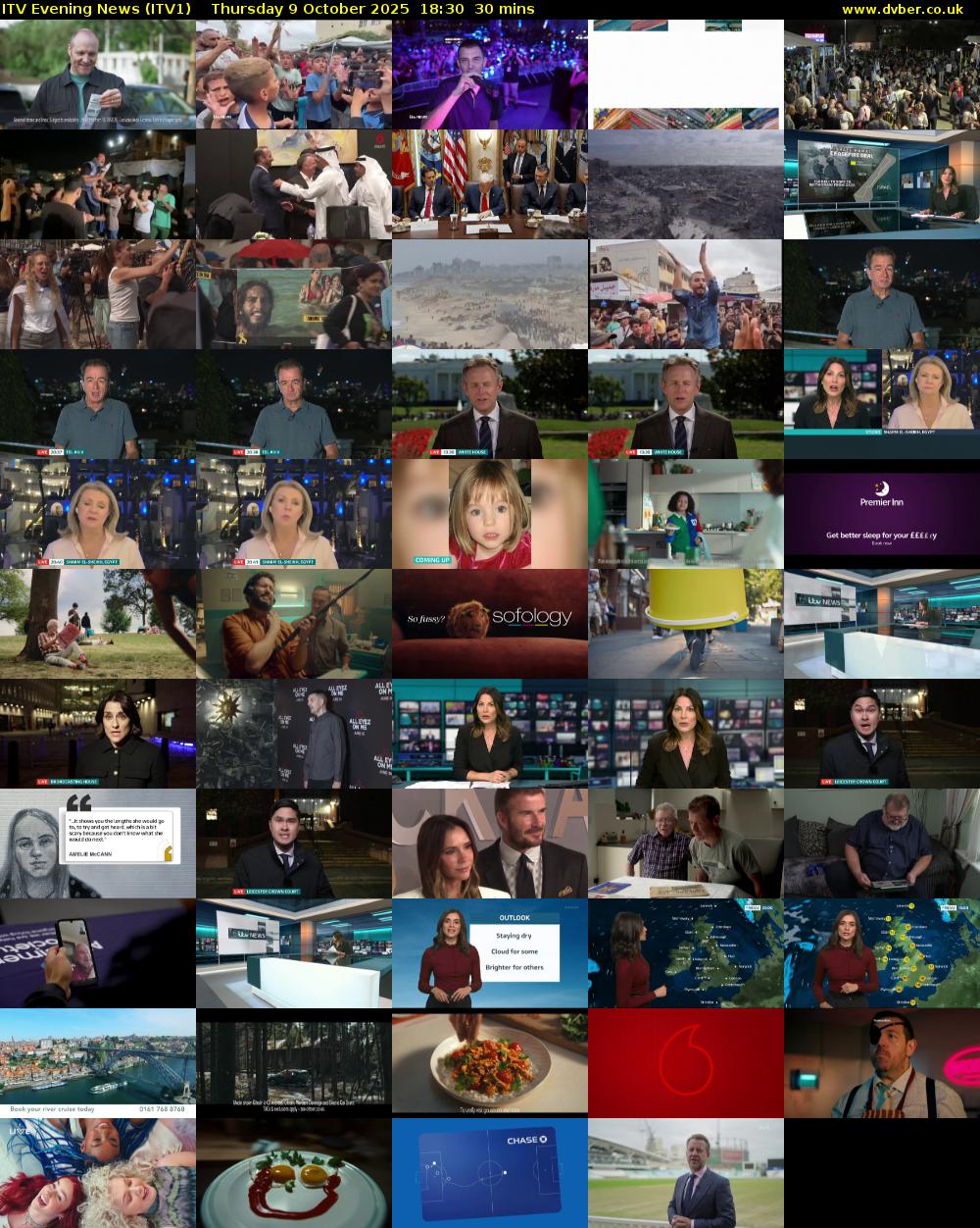 ITV Evening News (ITV1) Thursday 9 October 2025 18:30 - 19:00