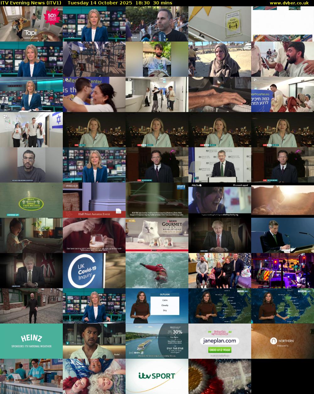 ITV Evening News (ITV1) Tuesday 14 October 2025 18:30 - 19:00