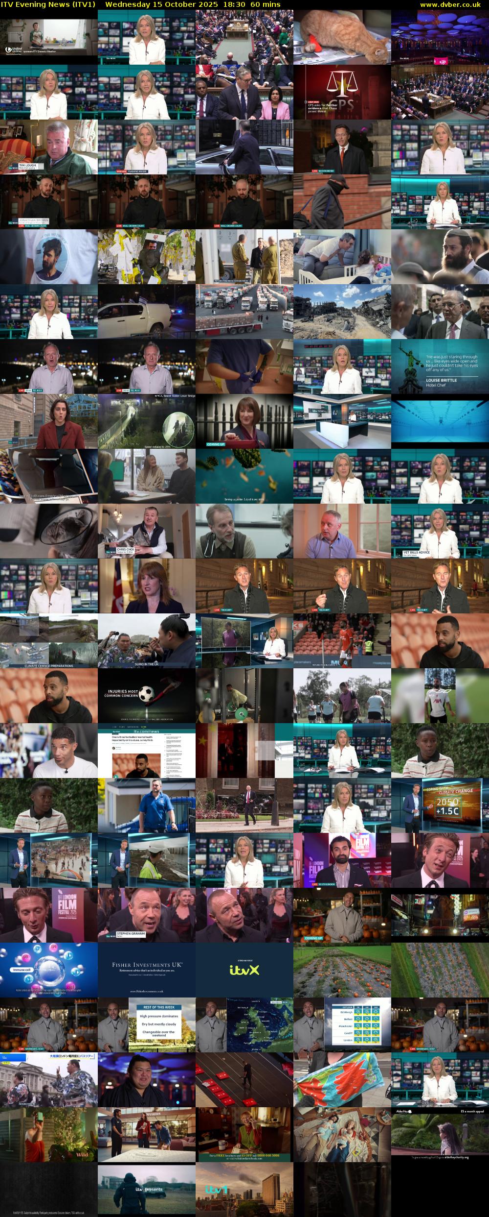 ITV Evening News (ITV1) Wednesday 15 October 2025 18:30 - 19:30