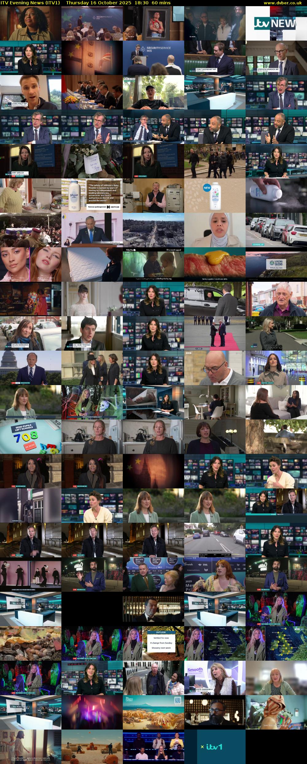 ITV Evening News (ITV1) Thursday 16 October 2025 18:30 - 19:30