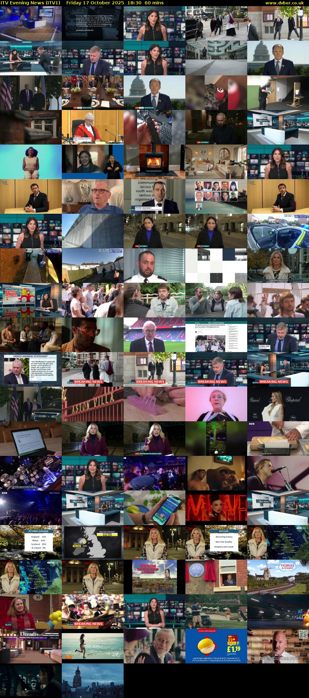 ITV Evening News (ITV1) Friday 17 October 2025 18:30 - 19:30