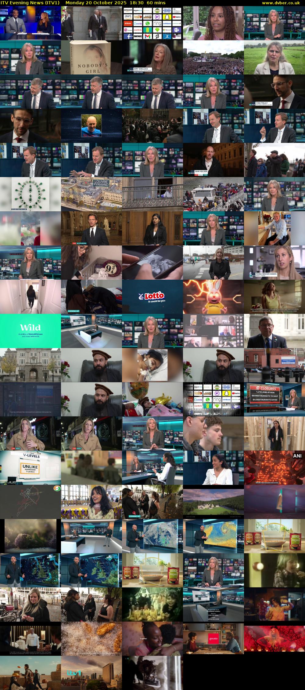 ITV Evening News (ITV1) Monday 20 October 2025 18:30 - 19:30