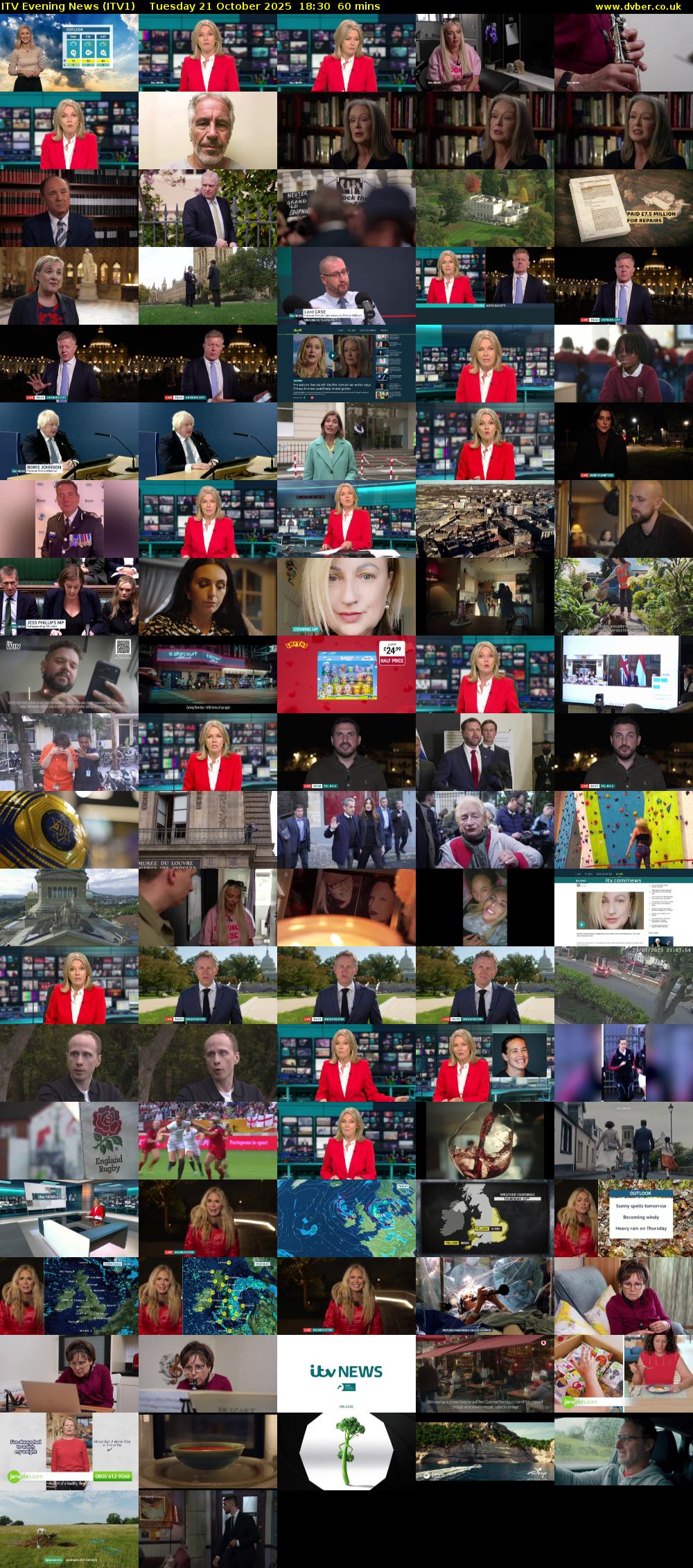 ITV Evening News (ITV1) Tuesday 21 October 2025 18:30 - 19:30