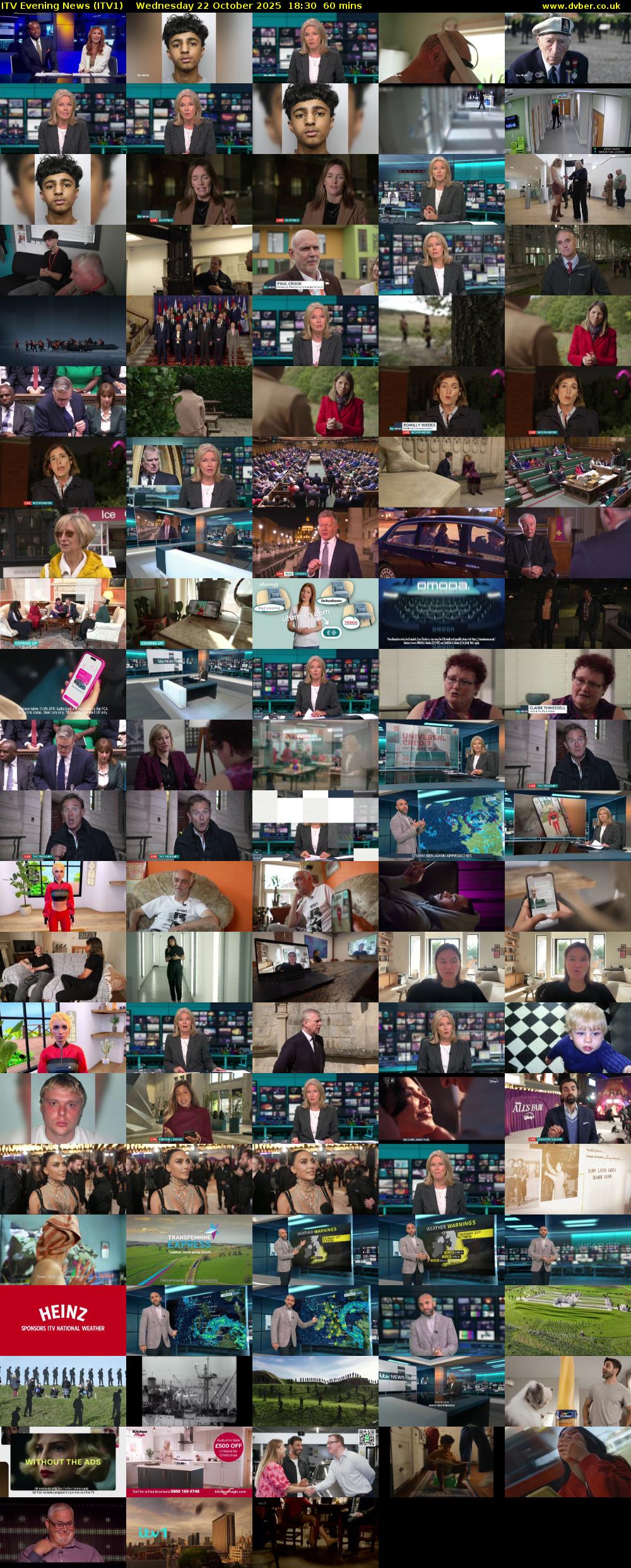 ITV Evening News (ITV1) Wednesday 22 October 2025 18:30 - 19:30