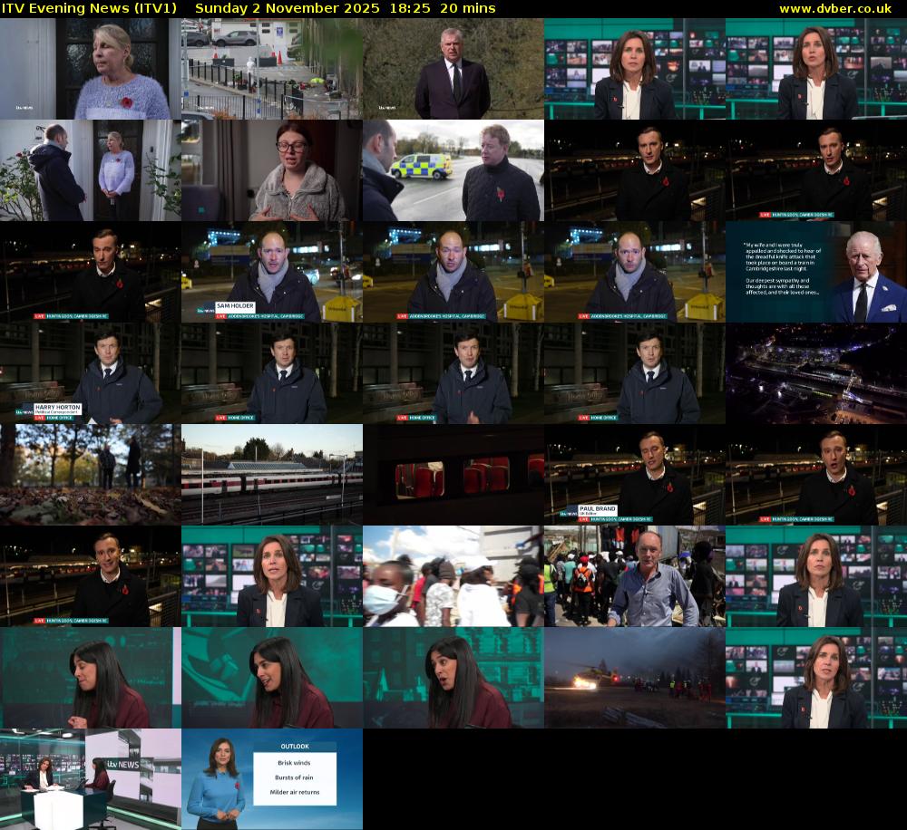 ITV Evening News (ITV1) Sunday 2 November 2025 18:25 - 18:45