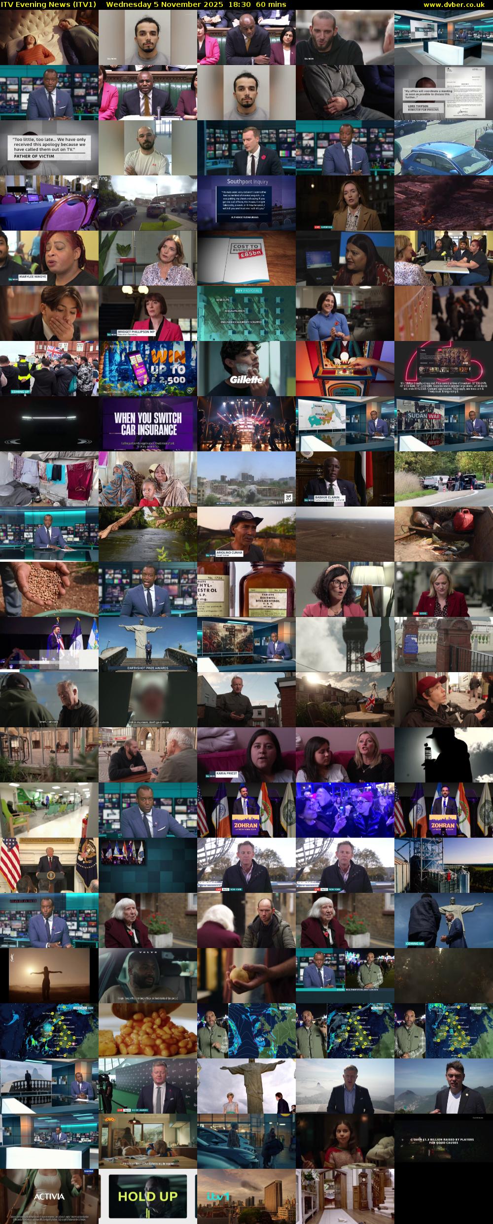 ITV Evening News (ITV1) Wednesday 5 November 2025 18:30 - 19:30