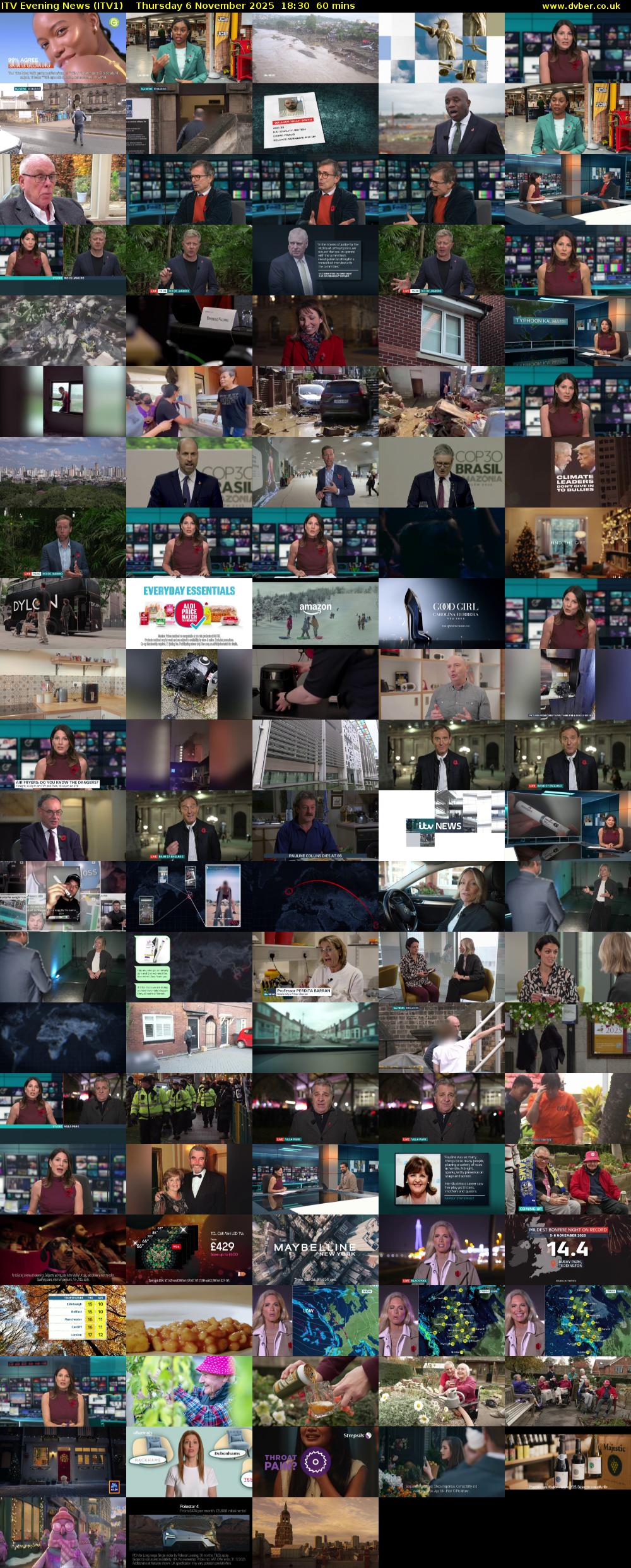 ITV Evening News (ITV1) Thursday 6 November 2025 18:30 - 19:30