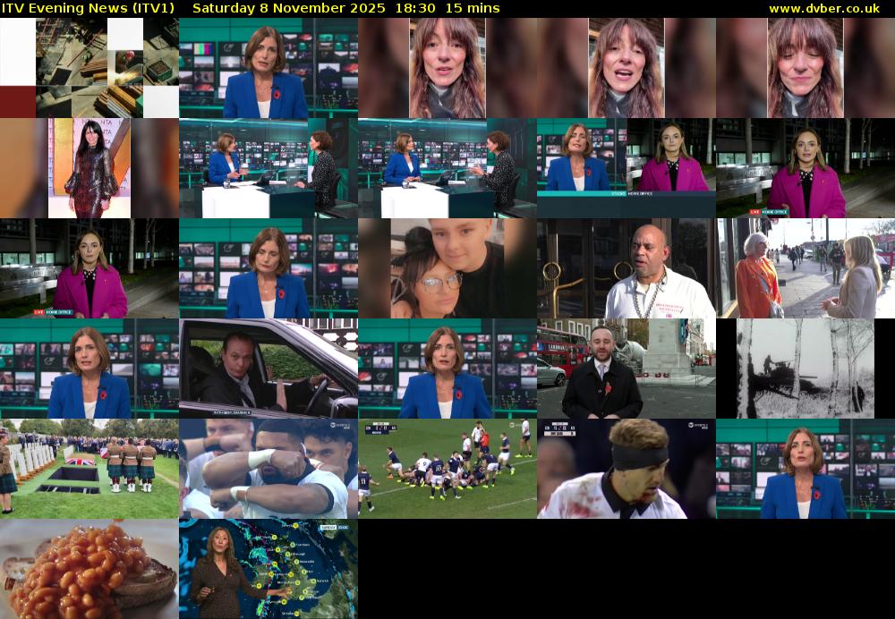 ITV Evening News (ITV1) Saturday 8 November 2025 18:30 - 18:45