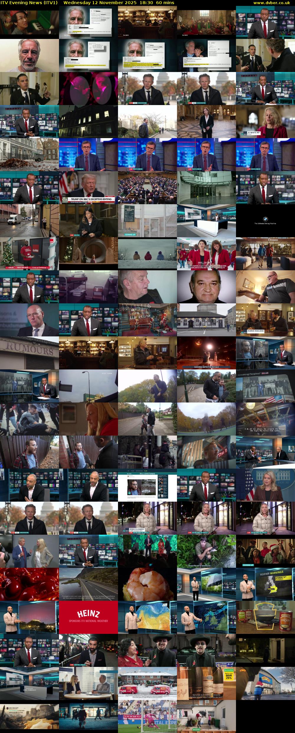 ITV Evening News (ITV1) Wednesday 12 November 2025 18:30 - 19:30