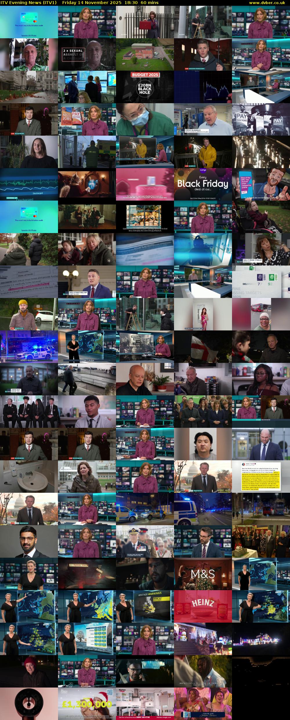 ITV Evening News (ITV1) Friday 14 November 2025 18:30 - 19:30