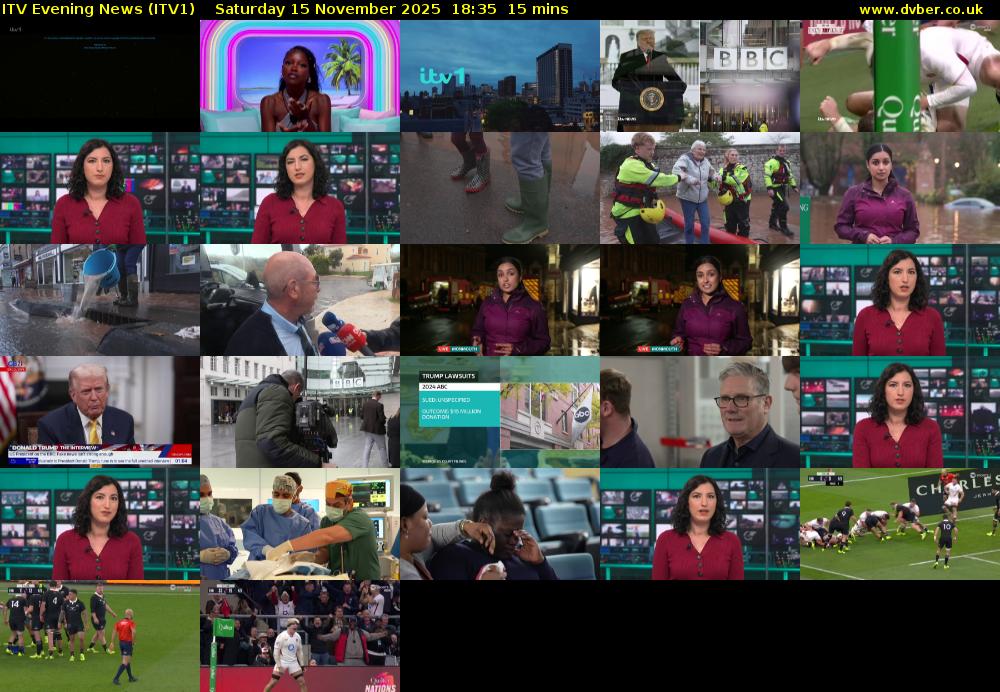 ITV Evening News (ITV1) Saturday 15 November 2025 18:35 - 18:50