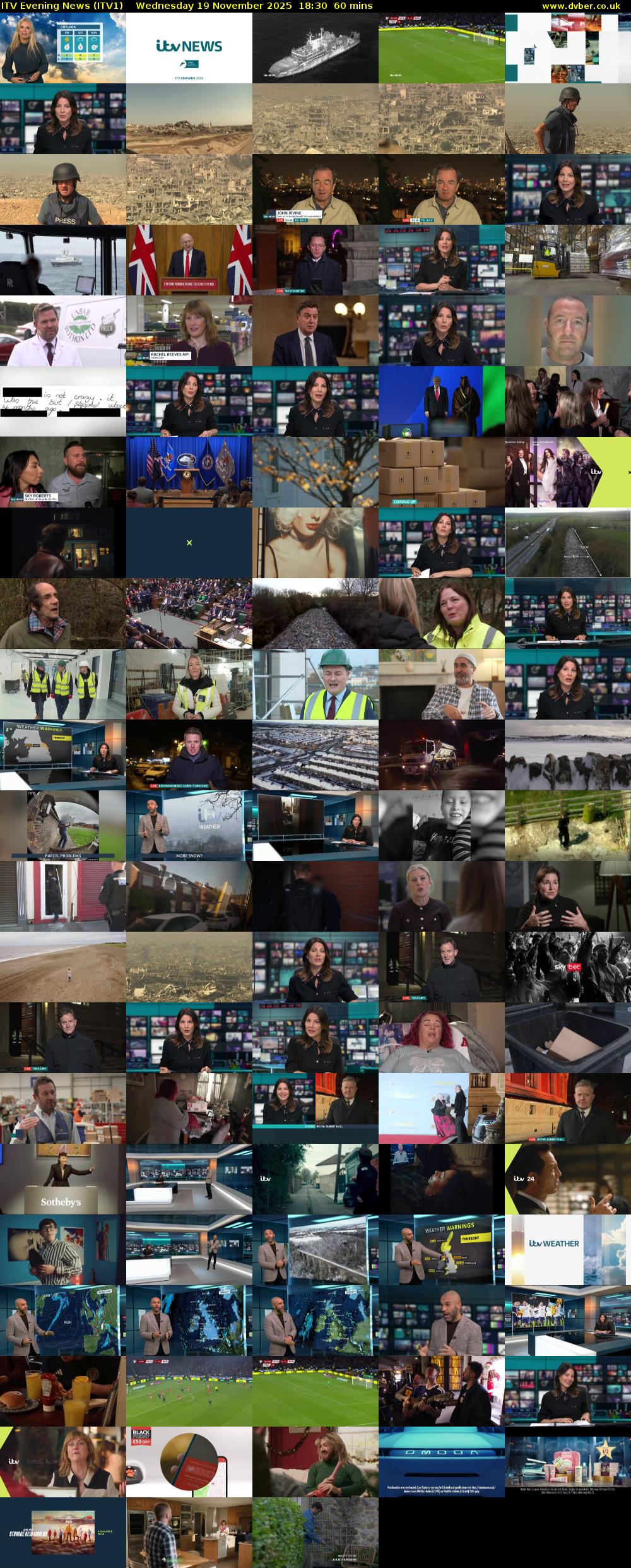 ITV Evening News (ITV1) Wednesday 19 November 2025 18:30 - 19:30