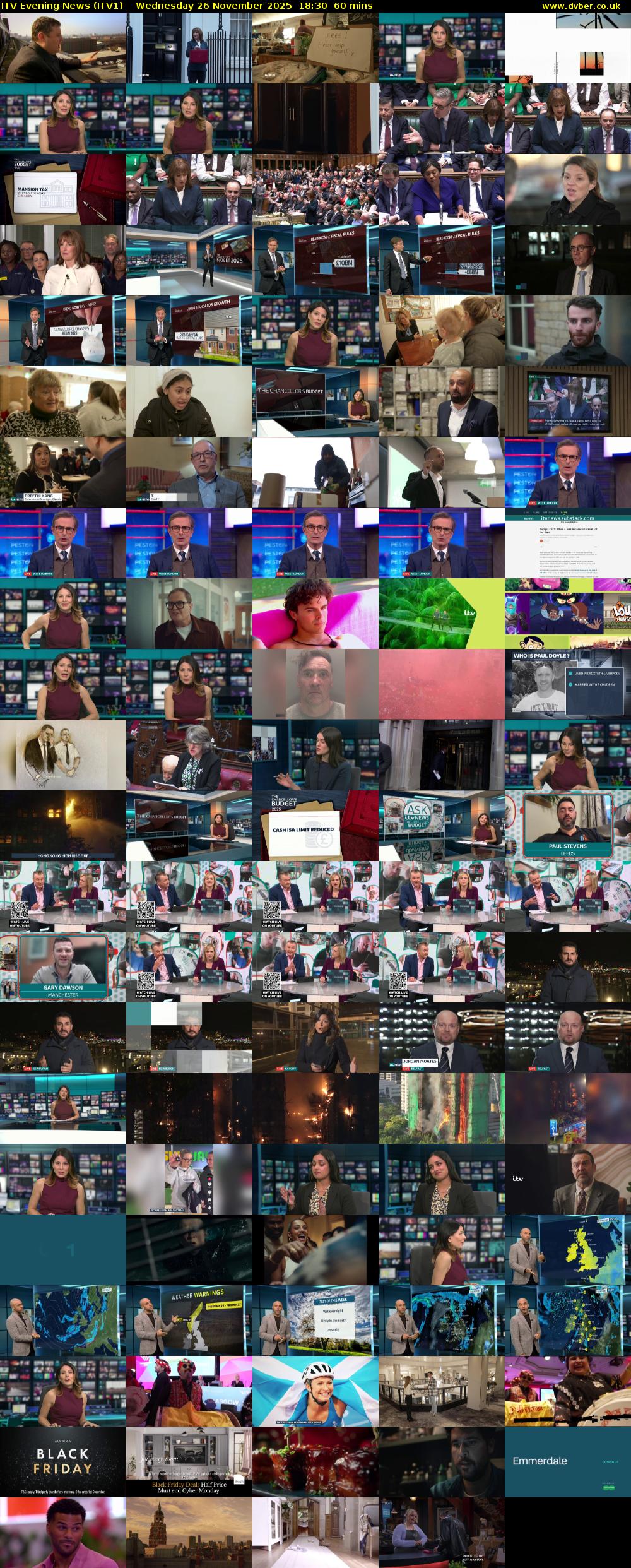 ITV Evening News (ITV1) Wednesday 26 November 2025 18:30 - 19:30