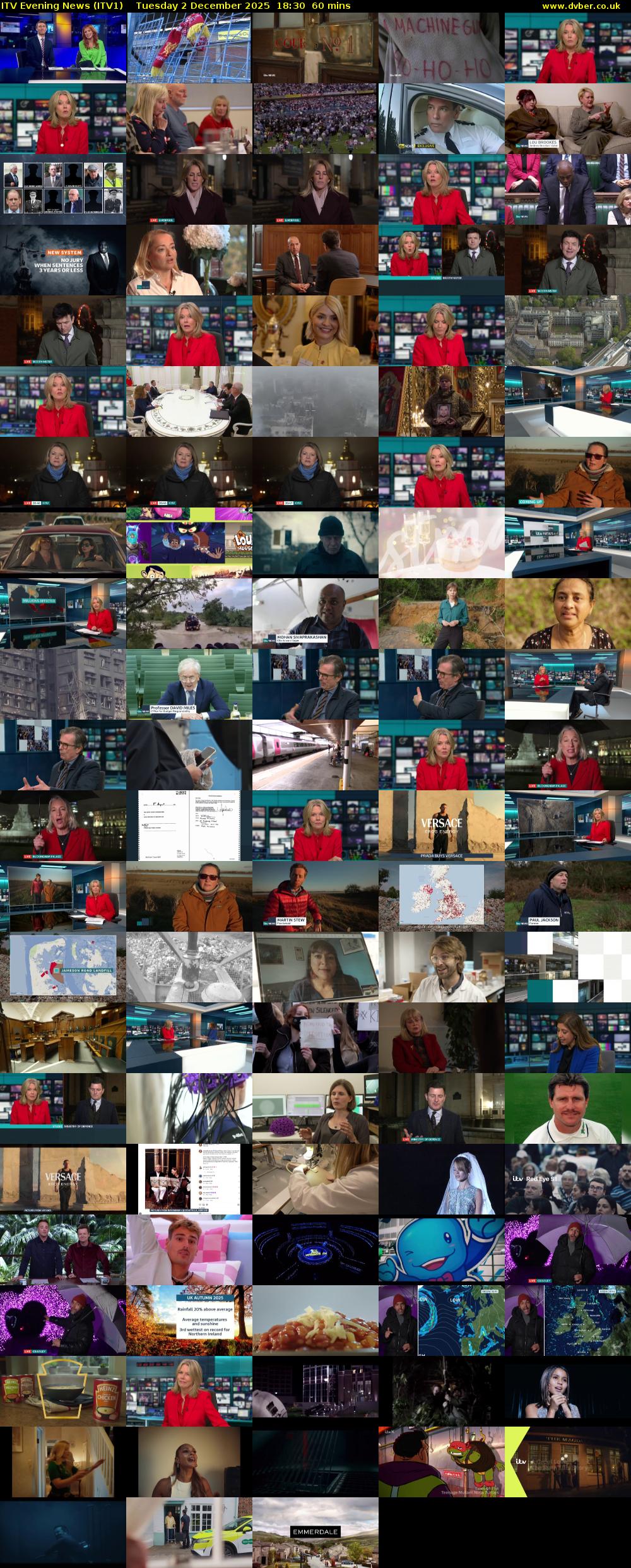 ITV Evening News (ITV1) Tuesday 2 December 2025 18:30 - 19:30