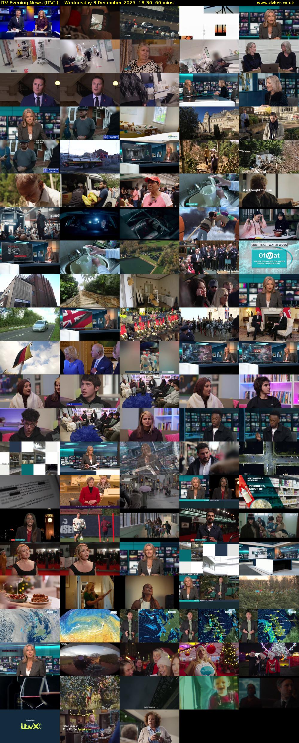 ITV Evening News (ITV1) Wednesday 3 December 2025 18:30 - 19:30