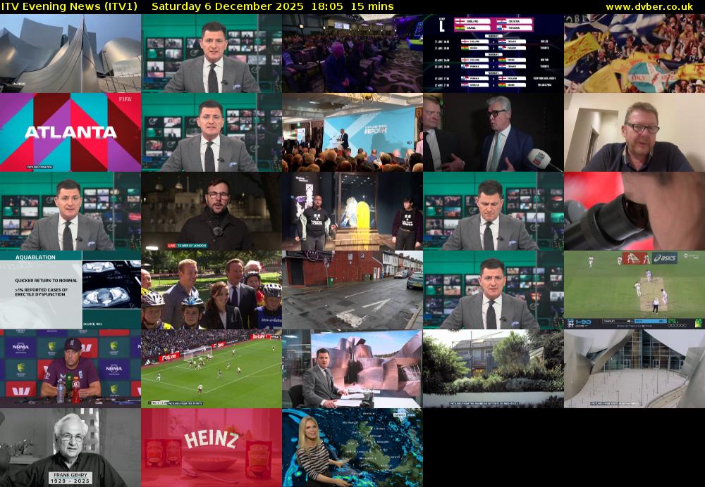 ITV Evening News (ITV1) Saturday 6 December 2025 18:05 - 18:20