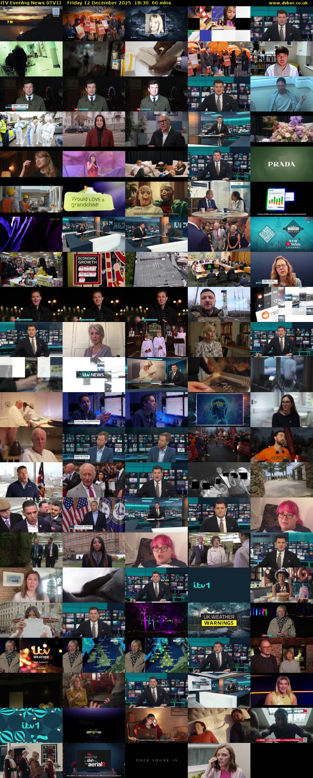 ITV Evening News (ITV1) Friday 12 December 2025 18:30 - 19:30