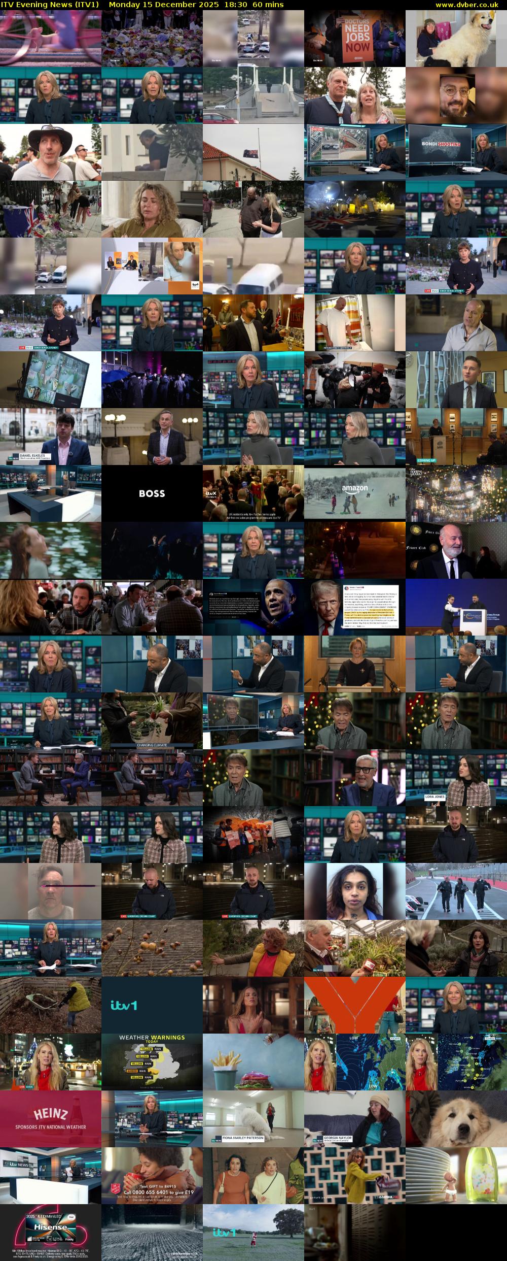 ITV Evening News (ITV1) Monday 15 December 2025 18:30 - 19:30