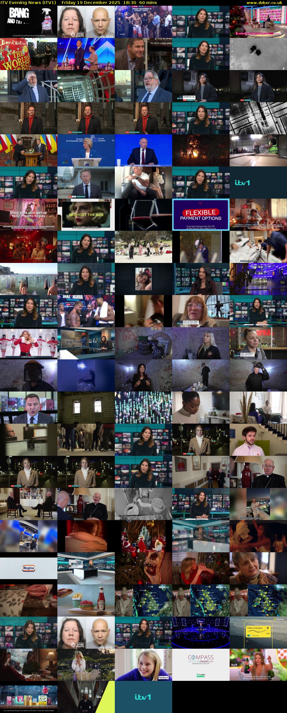 ITV Evening News (ITV1) Friday 19 December 2025 18:30 - 19:30