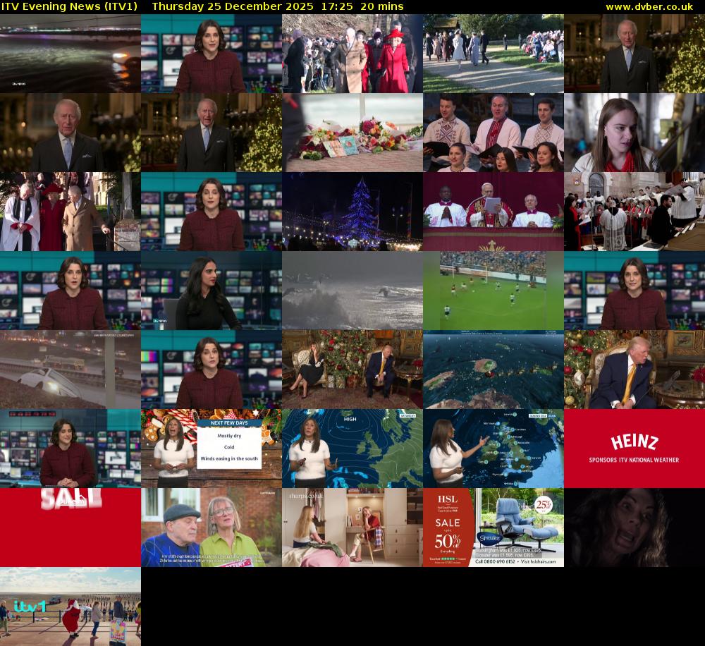 ITV Evening News (ITV1) Thursday 25 December 2025 17:25 - 17:45