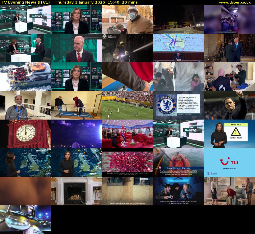 ITV Evening News (ITV1) Thursday 1 January 2026 15:40 - 16:00