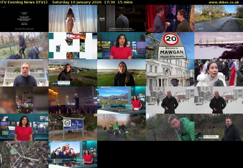 ITV Evening News (ITV1) Saturday 10 January 2026 17:30 - 17:45