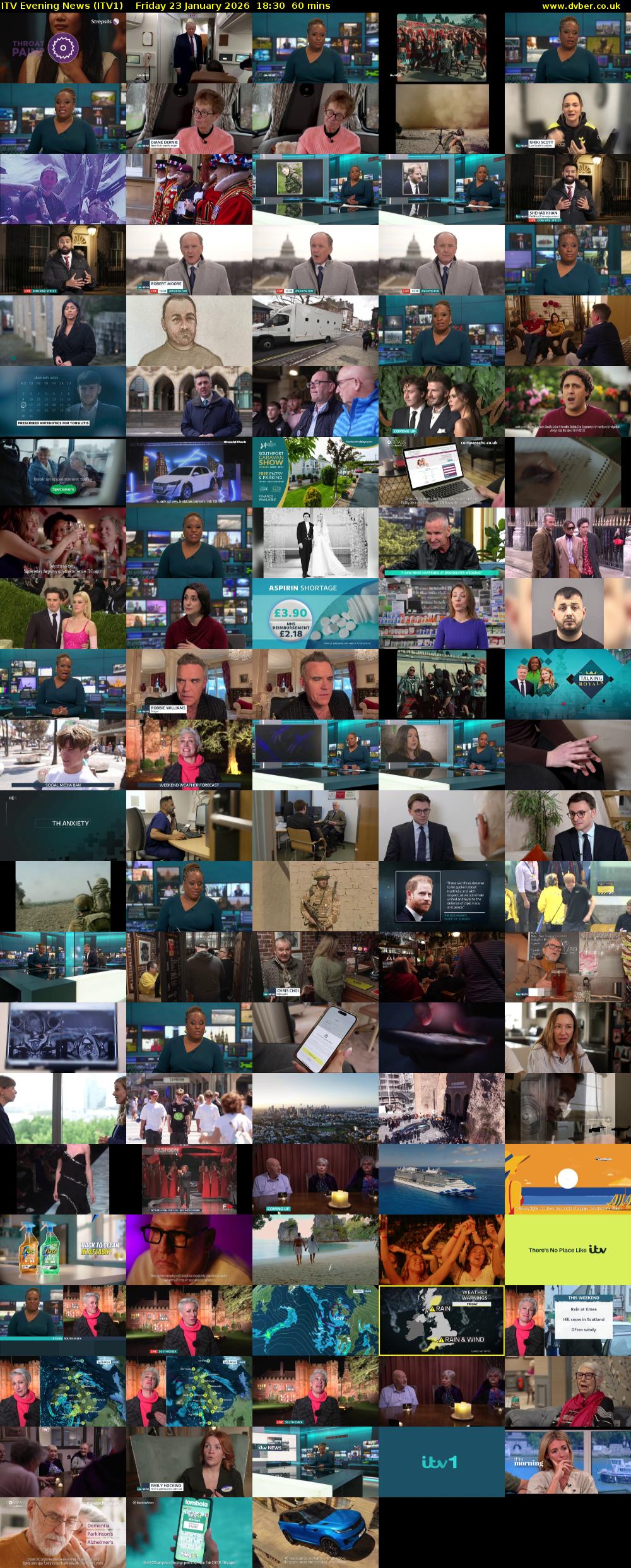 ITV Evening News (ITV1) Friday 23 January 2026 18:30 - 19:30