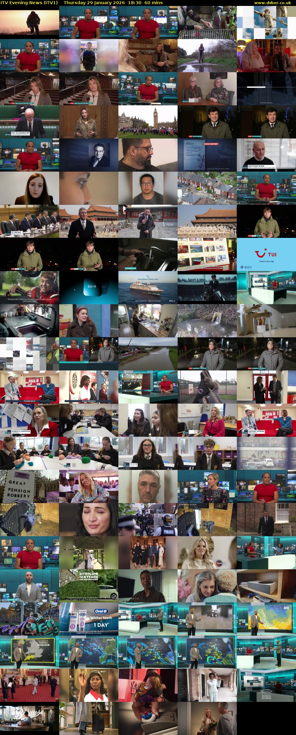 ITV Evening News (ITV1) Thursday 29 January 2026 18:30 - 19:30