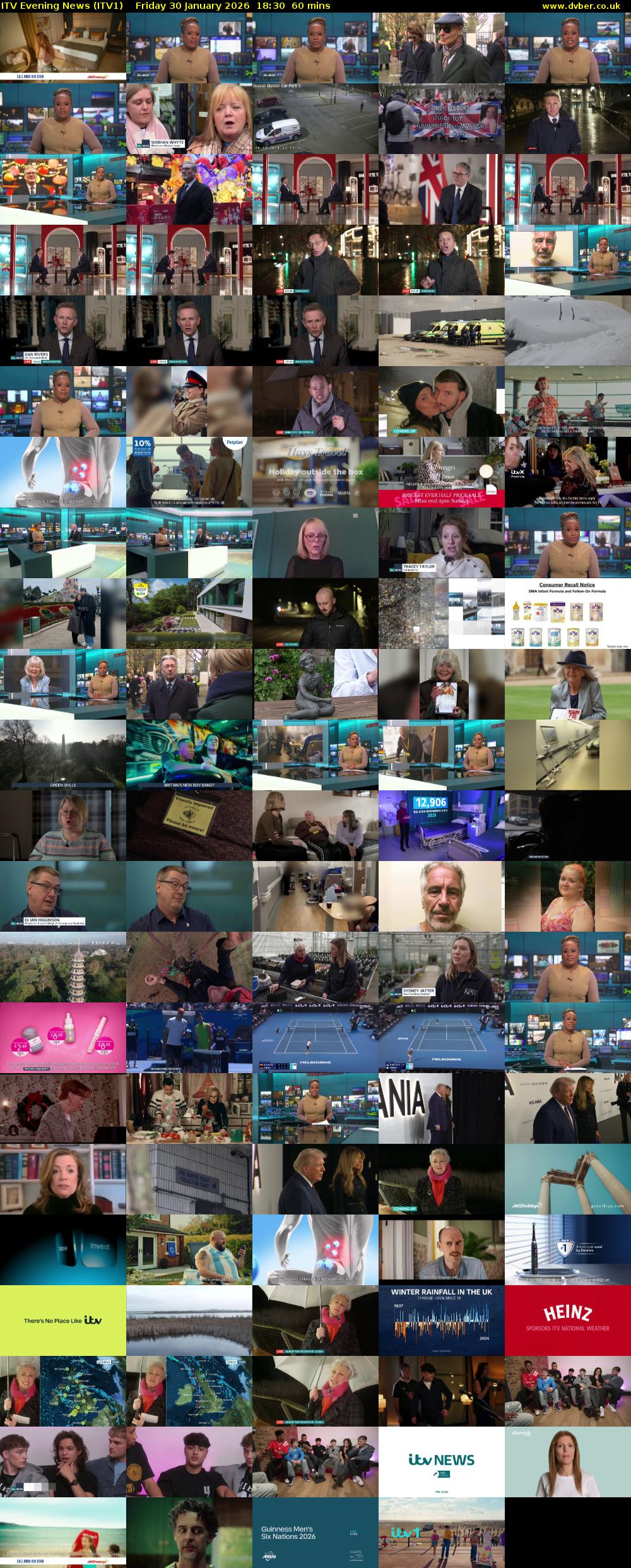 ITV Evening News (ITV1) Friday 30 January 2026 18:30 - 19:30