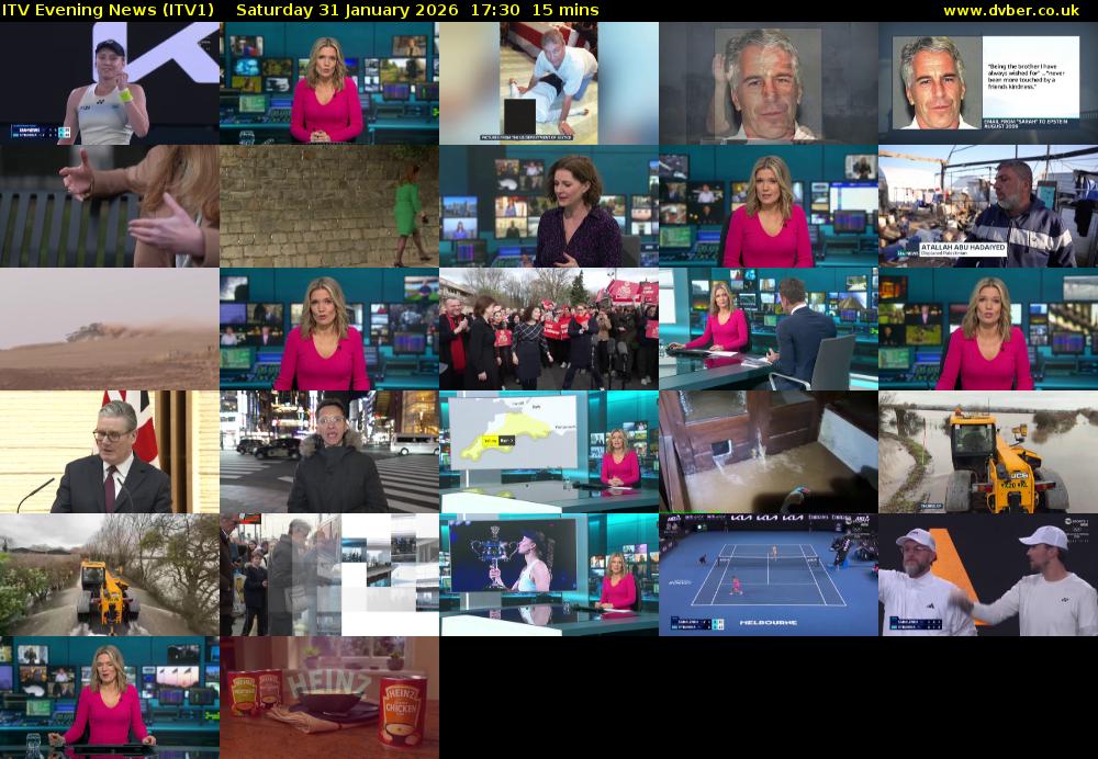 ITV Evening News (ITV1) Saturday 31 January 2026 17:30 - 17:45