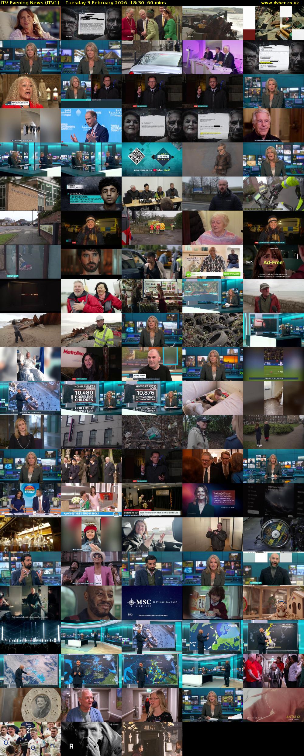 ITV Evening News (ITV1) Tuesday 3 February 2026 18:30 - 19:30