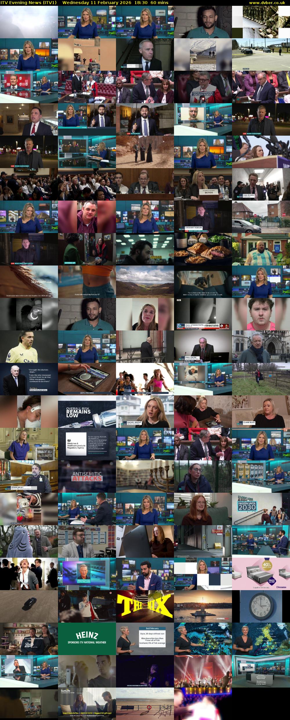 ITV Evening News (ITV1) Wednesday 11 February 2026 18:30 - 19:30