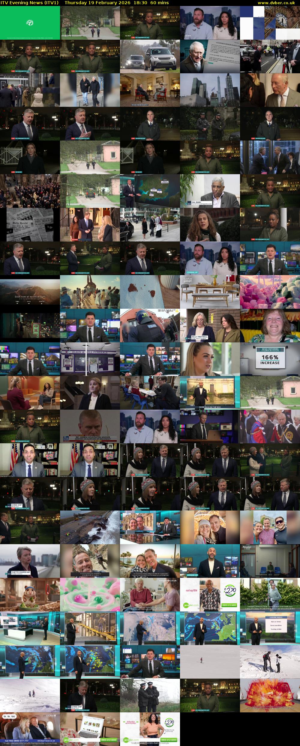 ITV Evening News (ITV1) Thursday 19 February 2026 18:30 - 19:30