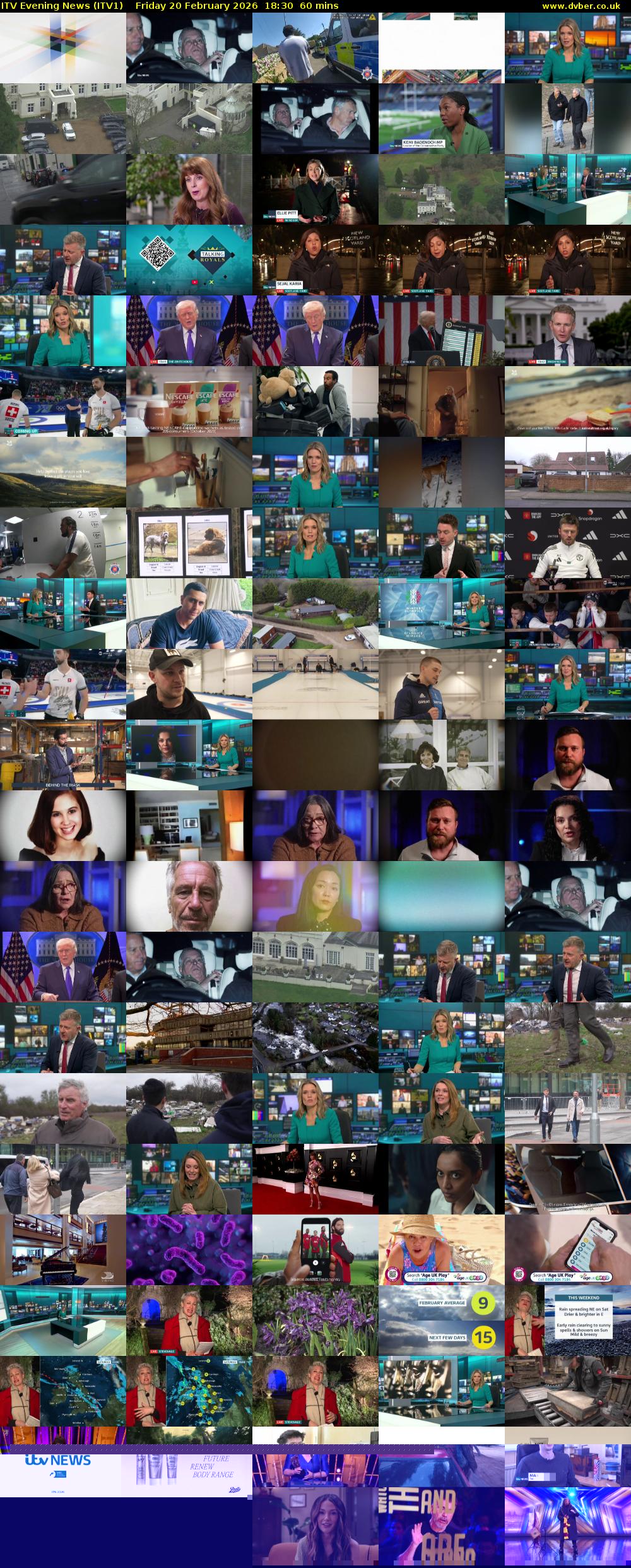 ITV Evening News (ITV1) Friday 20 February 2026 18:30 - 19:30