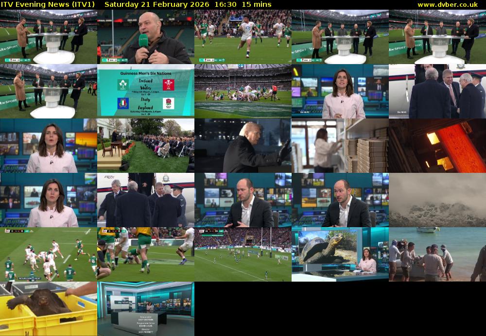 ITV Evening News (ITV1) Saturday 21 February 2026 16:30 - 16:45