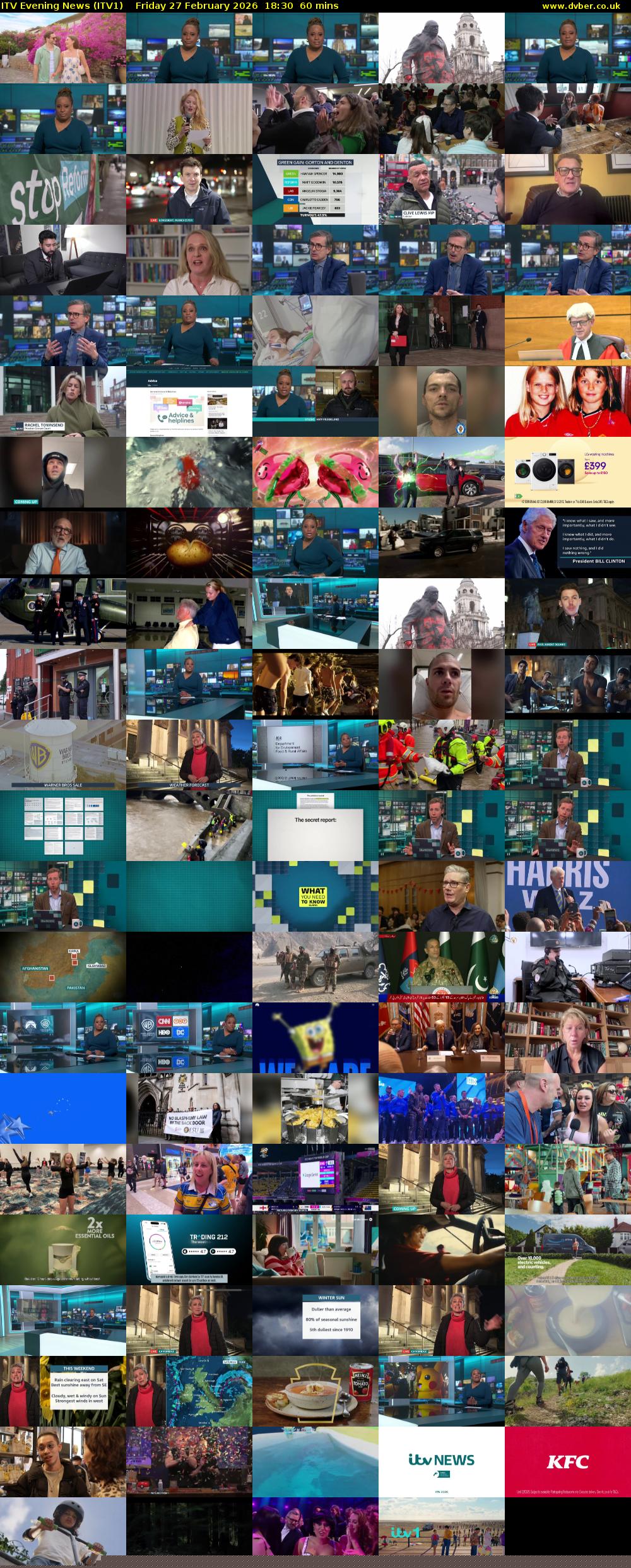 ITV Evening News (ITV1) Friday 27 February 2026 18:30 - 19:30